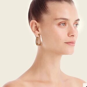 NWT J. Crew Made-in-Italy acetate angular hoop earrings